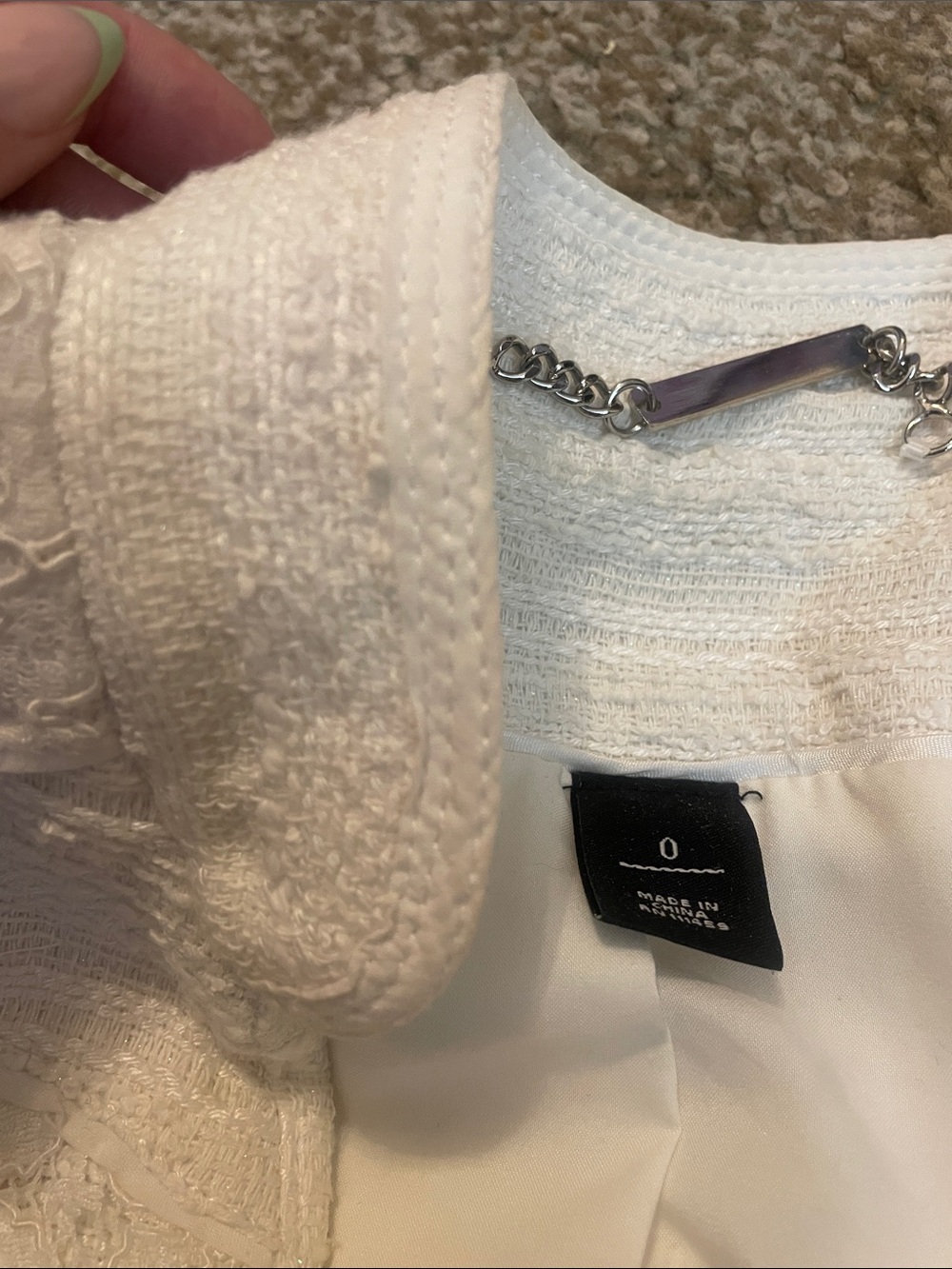 White House Black Market Textured White Blazer - Picture 7 of 8